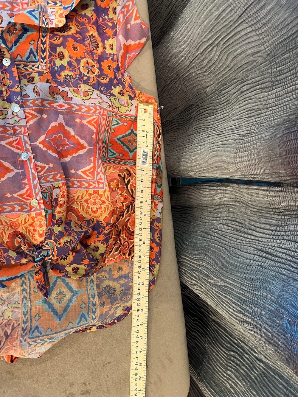 LIFE Tie-Front Button Blouse - Picture 7 of 7